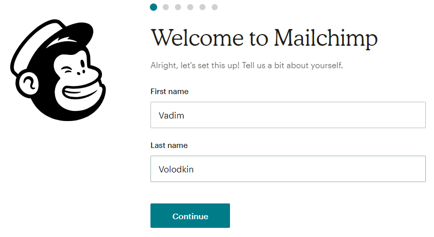 Настройка аккаунта в MailChimp