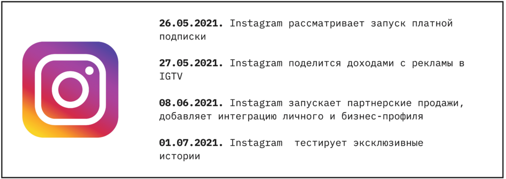 Instagram обновления