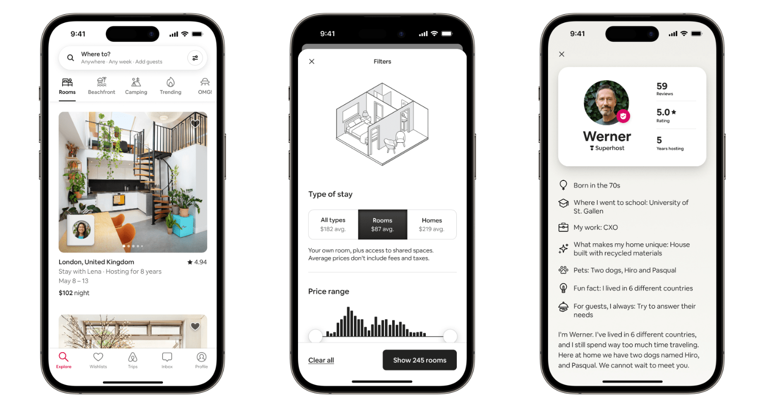 Airbnb запустил «Комнаты» с карточками о владельцах и еще 50 обновлений |  Зарубежная интернет-экономика