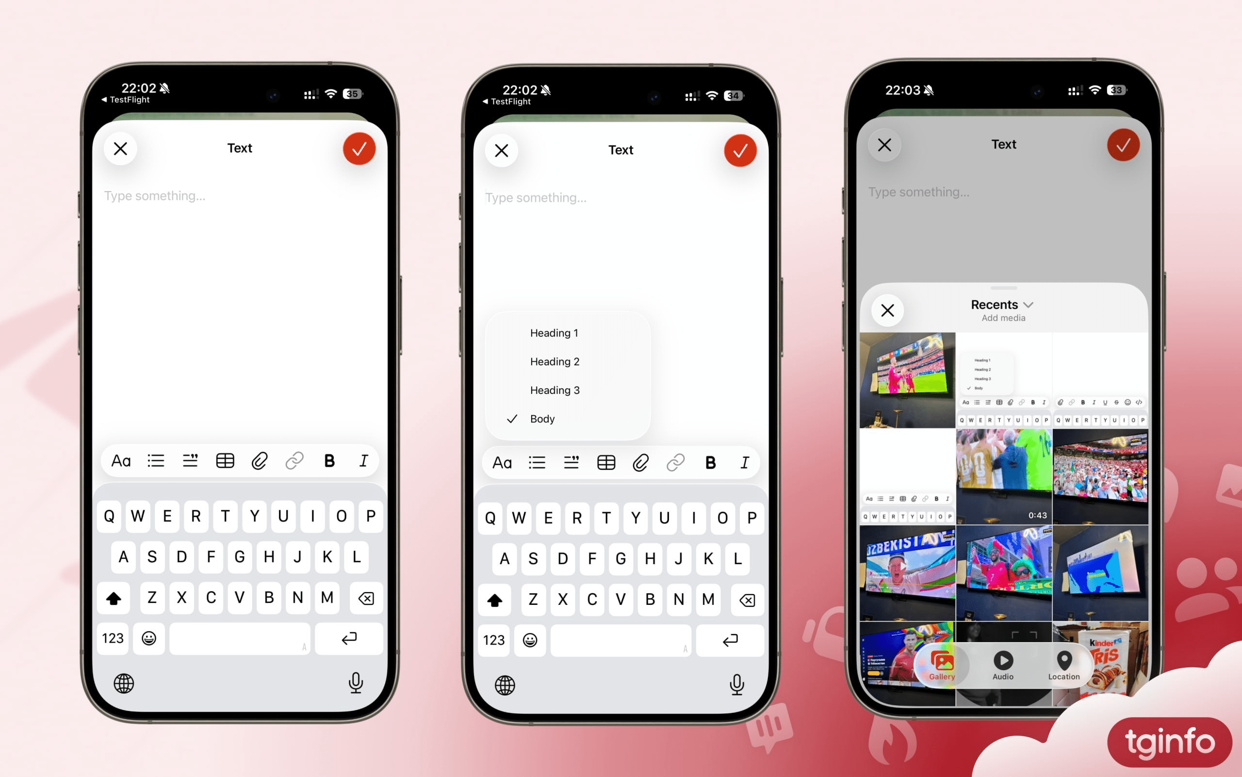 расширенный редактор текста на iOS